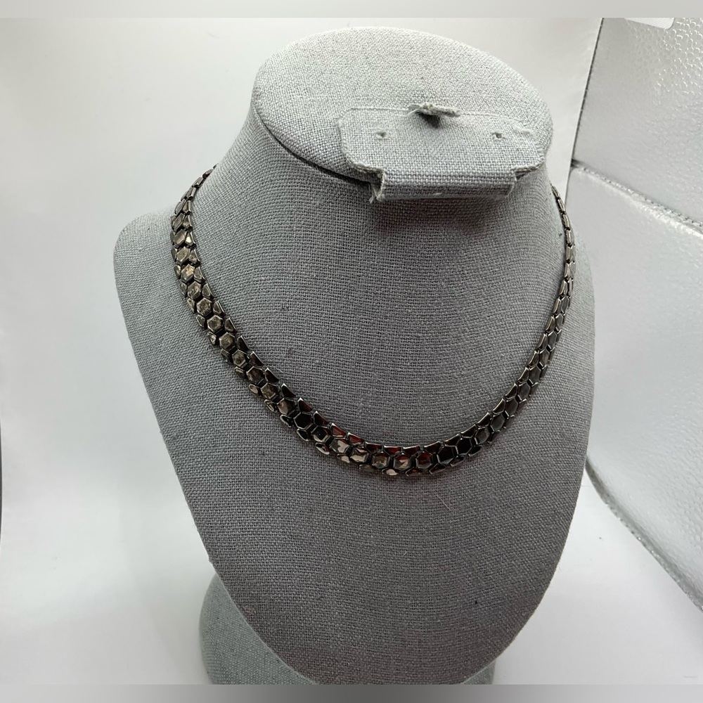 Vintage Reinad Silver Link Choker Necklace